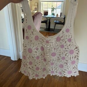 Crochet Floral Crop Top
